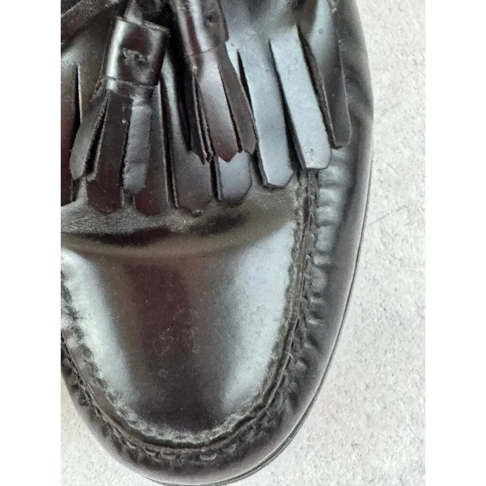 Cole Haan Burgundy Leather Tassel Loafer Men's Dress Shoes Size 9.5 D